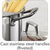imageTramontina Lock ampamp Drain Stainless Steel 8Quart Pasta Pot with Lid and Strainer