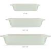 imageTramontina Mae 3Piece Ceramic Porcelain Baking Pans Set Non Stick Casserole Dishes for Oven Rectangular Bakeware for Lasagna Cakes and Loafs CactusMint