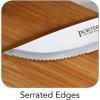 imageTramontina Porterhouse 8Piece Steak Knives 5Inch Stainless Steel HighCarbon Serrated Blade Kitchen Knife Set with Polywood Handle FullTang DishwasherSafe