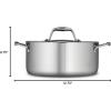 imageTramontina Signature TriPly Clad Stainless Steel 12Inch Large Frying Pan InductionReady Skillet DishwasherSafe NSFCertified Made in BrazilDUTCH OVEN