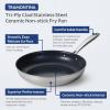 imageTramontina Signature TriPly Clad Stainless Steel 12Inch Large Frying Pan InductionReady Skillet DishwasherSafe NSFCertified Made in BrazilFRY PAN Ceramic