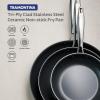 imageTramontina Signature TriPly Clad Stainless Steel 12Inch Large Frying Pan InductionReady Skillet DishwasherSafe NSFCertified Made in BrazilFRY PAN Ceramic