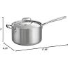 imageTramontina Signature TriPly Clad Stainless Steel 12Inch Large Frying Pan InductionReady Skillet DishwasherSafe NSFCertified Made in BrazilSAUCE PAN