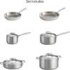 imageTramontina Signature TriPly Clad Stainless Steel 12Piece Cookware Set with Lids Pots and Pans Kitchen Set InductionReady DishwasherSafe NSFCertified Made in Brazil10Piece