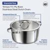 imageTramontina Tempo TriPly Base Stainless Steel 14Piece Cookware Set with Glass Lids Pots and Pans Kitchen Set InductionReady OvenSafe DishwasherSafeDutch Oven