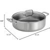 imageTramontina TriPly Clad Stainless Steel 10Piece Cookware Set with Glass Lids Pots and Pans Kitchen Set InductionReady DishwasherSafe Made in BrazilBraiser