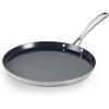 imageTramontina Utsava 105Inch TriPly Clad Stainless Steel CeramicCoated Concave Chapati Tawa Non Stick Tava Pan for Roti Crepe Pan Comales para Tortillas Nonstick Pancake GriddleStainless Steel