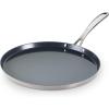 imageTramontina Utsava 105Inch TriPly Clad Stainless Steel CeramicCoated Concave Chapati Tawa Non Stick Tava Pan for Roti Crepe Pan Comales para Tortillas Nonstick Pancake GriddleStainless Steel