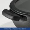 imageTramontina Utsava 23Quart PreSeasoned Cast Iron Kadai with Lid Small Kadhai Pot for Indian Cooking23 Quarts