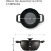 imageTramontina Utsava 23Quart PreSeasoned Cast Iron Kadai with Lid Small Kadhai Pot for Indian Cooking23 Quarts