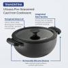 imageTramontina Utsava 23Quart PreSeasoned Cast Iron Kadai with Lid Small Kadhai Pot for Indian Cooking39Quart