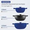 imageTramontina Utsava 23Quart PreSeasoned Cast Iron Kadai with Lid Small Kadhai Pot for Indian Cooking39Quart