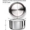 imageTramontina Utsava 34Quart TriPly Clad Stainless Steel Tope with Lid Patila Pot for Indian CookingStainless Steel