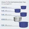 imageTramontina Utsava 34Quart TriPly Clad Stainless Steel Tope with Lid Patila Pot for Indian CookingStainless Steel