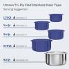 imageTramontina Utsava 34Quart TriPly Clad Stainless Steel Tope with Lid Patila Pot for Indian CookingStainless Steel