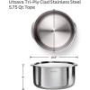 imageTramontina Utsava 34Quart TriPly Clad Stainless Steel Tope with Lid Patila Pot for Indian CookingStainless Steel