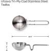 imageTramontina Utsava 4Inch TriPly Clad Stainless Steel Tadka Spice Heating Pan for Indian Cooking