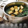 imageTramontina Utsava 4Quart TriPly Clad Stainless Steel Kadai with Lid Large Kadhai Pot for Indian CookingStainless Steel