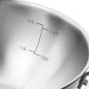 imageTramontina Utsava 4Quart TriPly Clad Stainless Steel Kadai with Lid Large Kadhai Pot for Indian CookingStainless Steel