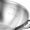 imageTramontina Utsava 4Quart TriPly Clad Stainless Steel Kadai with Lid Large Kadhai Pot for Indian CookingStainless Steel