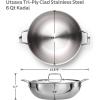 imageTramontina Utsava 4Quart TriPly Clad Stainless Steel Kadai with Lid Large Kadhai Pot for Indian CookingStainless Steel