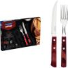 imageTramontina 12Pieces Barbecue Set 6 Knives 6 ForksRed