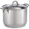 imageTramontina 12Quart Stainless Steel Stock Pot with Lid Pasta Pot for Soups and Stews Oven ampamp Dishwasher Safe16 Quarts