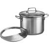 imageTramontina 80120000DS Tramontina Gourmet Stainless Steel Covered Stock Pot 12Quart3 Pc 6 Qt