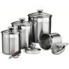 imageTramontina 80204527DS Gourmet Stainless Steel Canister and Scoops Set 8 Piece Made in Brazil8 Piece Stainless Steel Canister  Scoops Set