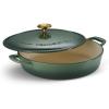 imageTramontina Bestow Enameled Cast Iron Braiser Pan with Lid 4quart BlueCactus