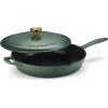 imageTramontina Bestow Enameled Cast Iron Skillet with Lid 10inch Frying Pan RedCactus