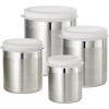 imageTramontina Canister Set Stainless Steel 4 Pc White Plastic Lids 80204023DS