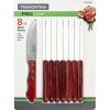 imageTramontina Porterhouse Stainless Steel Steak Knife SetPointed Tip  8 Pieces
