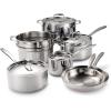 imageTramontina Signature TriPly Clad Stainless Steel 12Piece Cookware Set with Lids Pots and Pans Kitchen Set InductionReady DishwasherSafe NSFCertified Made in Brazil11Piece