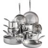 imageTramontina Signature TriPly Clad Stainless Steel 14Piece Cookware Set with Lids Pots and Pans Kitchen Set InductionReady DishwasherSafe NSFCertified Made in Brazil14Piece