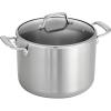 imageTramontina TriPly Clad Stainless Steel 10Piece Cookware Set with Glass Lids Pots and Pans Kitchen Set InductionReady DishwasherSafe Made in BrazilStock Pot