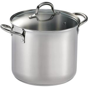 imageTramontina 12Quart Stainless Steel Stock Pot with Lid Pasta Pot for Soups and Stews Oven ampamp Dishwasher Safe12 Quarts
