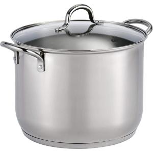 imageTramontina 12Quart Stainless Steel Stock Pot with Lid Pasta Pot for Soups and Stews Oven ampamp Dishwasher Safe16 Quarts
