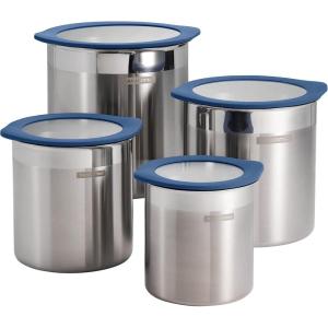 imageTramontina 4 Pc Stainless Steel Canister Set Blue 80204026DSBlue