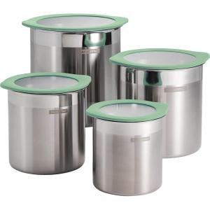imageTramontina 4 Pc Stainless Steel Canister Set Blue 80204026DSMint Green