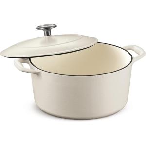 imageTramontina Bestow Enameled Cast Iron Braiser Pan with Lid 4quart BlueMatte White