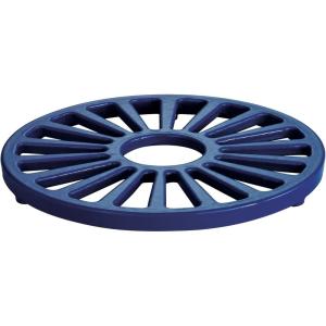 imageTramontina Bestow Enameled Cast Iron Round Trivet 7inches Blue Kitchen Potholder for Hot Pans Pots and DishesBlue