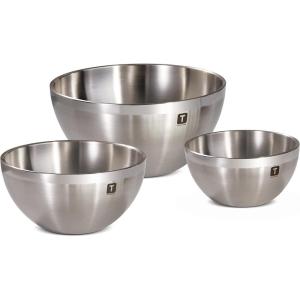 imageTramontina Double Wall Stainless Steel Mixing Bowls 3Pack3Pack