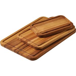 imageTramontina FSC Certified Brazilian Tigerwood Cutting and Serving Board Set  3 Pack 15 x 11in 12 x 8in 9 x 6in 81000050DS3 Pack