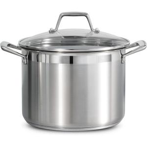 imageTramontina Lock ampamp Drain Stainless Steel 8Quart Pasta Pot with Lid and Strainer