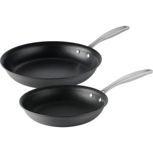 imageTramontina OnyxPro Hard Anodized Non Stick 2Pack Frying Pans 10 and 12Inch Skillet Set with Reinforced Nonstick Coating Oven Safe