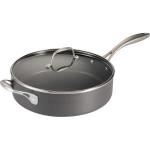 imageTramontina OnyxPro Hard Anodized Non Stick 8Piece Cookware Set with Glass Lids Pots and Pans Kitchen Set Oven SafeSaute Pan