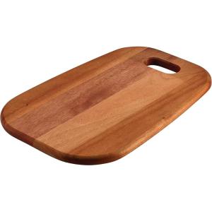 imageTramontina Provence 1325in x 9in Burger Serving Board African Mahogany Cutting Board Natural Oil Finish