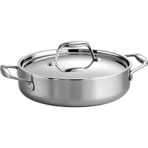 imageTramontina Signature TriPly Clad Stainless Steel 12Inch Large Frying Pan InductionReady Skillet DishwasherSafe NSFCertified Made in BrazilBRAISER