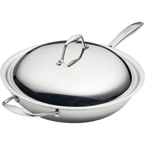 imageTramontina Signature TriPly Clad Stainless Steel 12Inch Large Frying Pan InductionReady Skillet DishwasherSafe NSFCertified Made in BrazilWOK